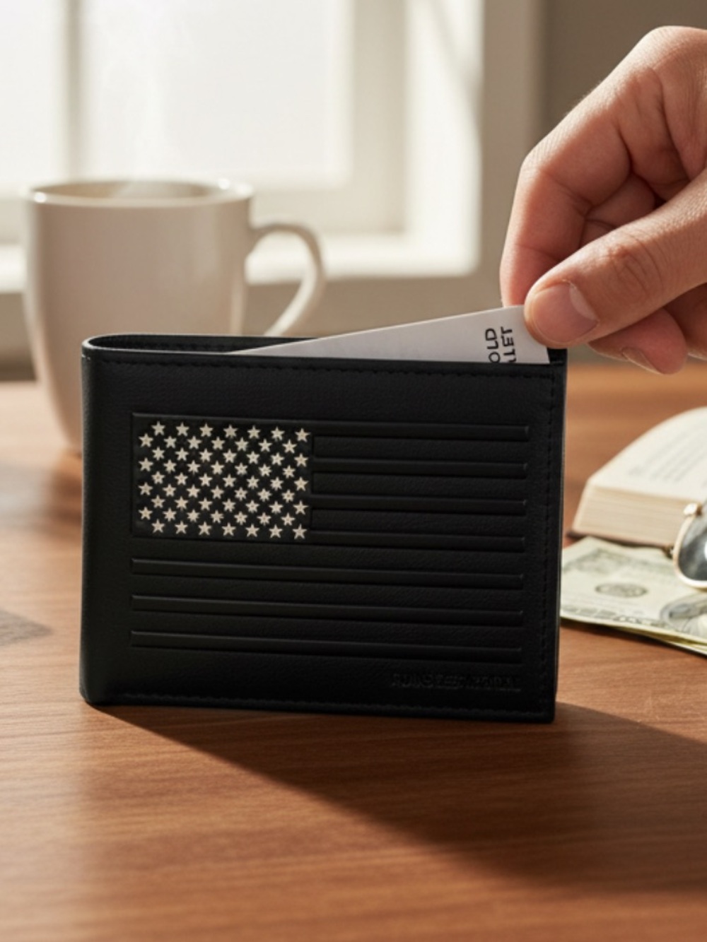 American Flag Runs Deep Tactical Wallet